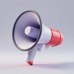high octane 3 d render of megaphone loudspeaker, cinema 4 d