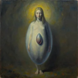 the god seed, surrealism, oil on canvas, masterpiece, artstation