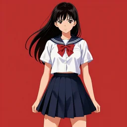 school girl, school uniform, seifuku, pleated miniskirt, battle angel alita. by rembrandt 1 6 6 7, illustration, illustrious makinami, contrastive colors
