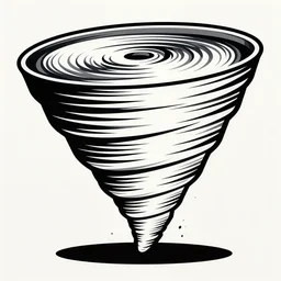 cartoon spinning tornado! vector art! superflat, anime, 8 0 s, style of patrick nagel, art deco, sharp, detailed, clean lines, 8 k