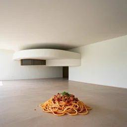 an interior heavily incorporating spaghetti and meatballs by frank lloyd wright