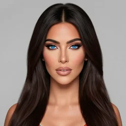 portrait cartoon render of a strikingly gorgeous assiniboine and mandan kim kardashian with blue eyes and long dark brown hair, as wednesday addams, rossdraws, studio ghibli, norman rockwell, emiliano ponzi, epic composition, hd, octane, unreal engine, volumetric lighting, light rays, masterpiece, award - winning