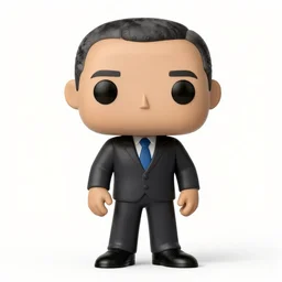 full body 3d render of barack obama as a funko pop, studio lighting, white background, blender, trending on artstation, 8k, highly detailed