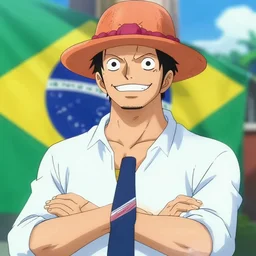 brazilian politician paulo - maluf!!!!! in the style of one piece anime