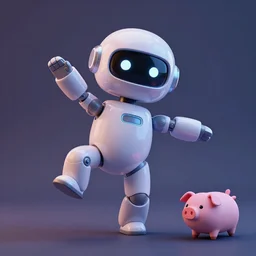 product photo of a futuristic grumpy cute robot pet, asymmetric flowing dancing pose minimalistic cute, by artgerm and greg rutkowski and marc newson and zaha hadid, alphonse mucha, samsung apple webcam, matte glossy materials, neon, otter puppy pig. three quarter view, volumetric light, detailed, octane render, midsommar