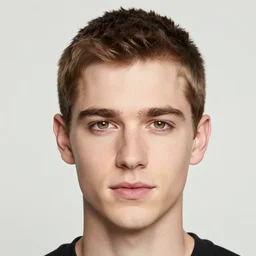 portrait of kelly reilly as a young man!!! bare ears, short hair and hazel!!! eyes