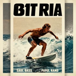 poster art, movie poster, pulp noir, crime, textured, paper texture, point break by saul bass and paul rand, surfing, ocean, waves