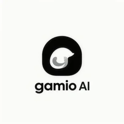 minimalistic black logo for gamio ai