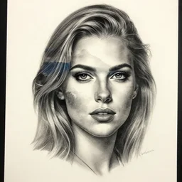 realistic tattoo sketch of kate kuray face double exposure effect with a mountain scenery, in the style of matteo pasqualin, amazing detail, sharp