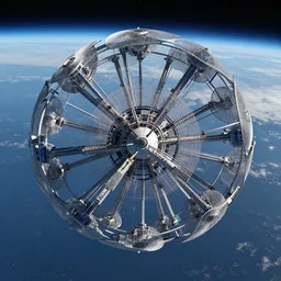 Unreal Engine 5 GDC screenshot - Advanced Technological Dyson Megastructure in Low Earth Orbit. 0.000001