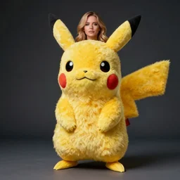 elegant woman dressed up as pikachu, photo by Annie Liebovitz