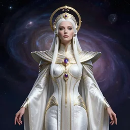 portrait of the powerful empress of the solar system in the style of h. r. giger and in the style of stephan martiniere. glowing, ornate and intricate linework, stunning, dynamic lighting, ultrafine and hyperdetailed.