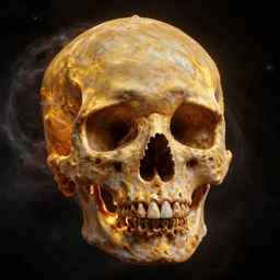 ngc 3132 melting mysterious skull landscape by Casey Weldon, dan mumford 8k ultra high definition, upscaled, perfect composition , golden ratio, edge of the world, image credit nasa nat geo