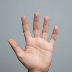 man with 3 0 fingers