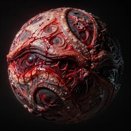 hellish planet with everything made of skin and blood drawn by beksinski, high definition, lovecraftian
