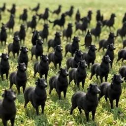 a huge number of black zwerschnatzers on the field