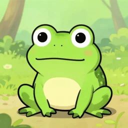 cute frog by bill watterson, cartoon, cute