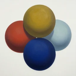3 d balls painting by dan mcpharlin, aaron douglas, kay nielsen, roerich inspired by yukio - e, minimal graphic textures shaders