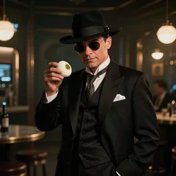 hard boiled detective in a high tech version of the 1 9 2 0 s, cyberpunk, retro, detective, neo noir, noir, 1 9 2 0 s, 1 9 3 0 s, male