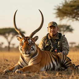 antelope hunting a tiger, golden hour, 6 0 0 mm, wildlife photo, national geographics