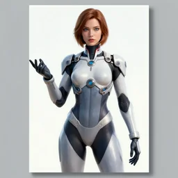 poster art of woman in full sci - fi body suit holding a sword and helmet, long straight hair, colourful, pretty face, cute face, android eyes, anime style by kuvshinov ilya, artgerm and greg rutkowski, 4 k, graphic design, adobe illustrator, behance, trending on pixiv