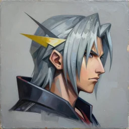 Sephiroth Profile Picture by Sachin Teng, asymmetrical, Organic Painting , Matte Painting,  geometric shapes, hard edges, graffiti, street art,:2 by Sachin Teng:4