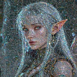 portrait of an elf in a cyberpunk style, futuristic, digital art, highly-detailed artstation cgsociety masterpiece