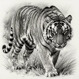 a drawing of a tiger, by junji ito