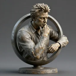 Gordon Ramsay Statue pondering his Orb, Highly Detailed, Octane Render, 8k, surfaces blemishes