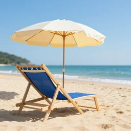 beach, holiday vibe, sunbed, ultra photorealism, photo style, sunny day