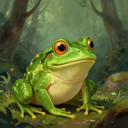 digital concept art, The frog king by the Brothers Grimm, illustration in the style of Sergey Svistunov