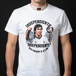fito paez wearing a independiente club t shirt
