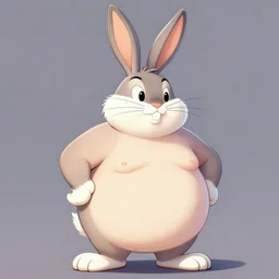 very fat bugs bunny digital painting art