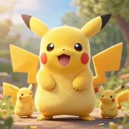 real life pokemons, cute!!!, happy!!!, chunky!!!, content!!!, mischievous!!!, adorable!!!, fluffy!!!, ultra realistic!!!, golden hour, sharp focus