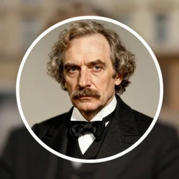 linkedin profile picture of friedrich nietzche, blurry background, color photo