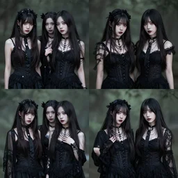 12 old goth girl , EOS-1D, f/1.4, ISO 200, 1/160s, 8K, RAW, unedited, symmetrical balance, in-frame