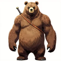a stunning character design for a bearman by kentaro miura