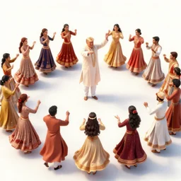 donald trump wearing kurta and doing garba in a circular formation of people outside the white house, photorealistic, detailed, award winning