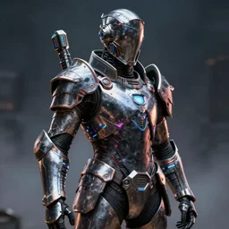 a sci fi quarter - length portrait of a cyber - templar from destiny by bungie studios wearing futuristic armor made of sci fi metal plates, cinematic lighting, smooth, high detail, dark fantasy, unreal engine, octane render, art by vitaly bulgarov artstation, character art by bungie studios, fog volumes, vivid color glow, post processing, cgsociety