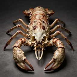 hyper realistic photography of intricate renaissance bone skull insect lobster cinematic, symmetric detailed, artstation, cgsociety