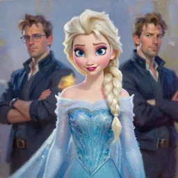 princess elsa, cyberpunk, oil painting, sunlit, paint texture, digital painting, highly detailed, artstation, sharp focus, illustration, concept art, ruan jia, charlie bowater, tom bagshaw, norman rockwell