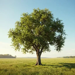 a beautiful detailed surreal lonly tree in a serene landscape, by jean delville, by edmund dulac, byjean giraud, by ellen jewett landscape photography composition, vivid colors, octane render, redshift render