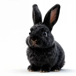fantasy cute black rabbit portrait, fantasy art, concept, art, computer art, high detail, 4 k