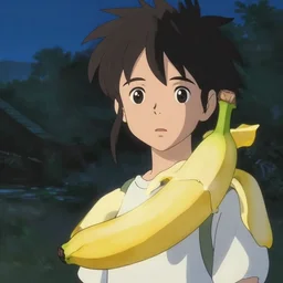banana single subject, scenic full shot, ambient lighting, detailed face, by makoto shinkai, stanley artgerm lau, wlop, rossdraws