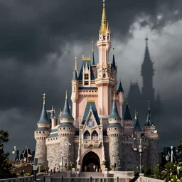 disney castle in the style of mc escher