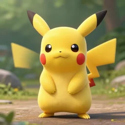 pikachu as a real animal, photorealistic