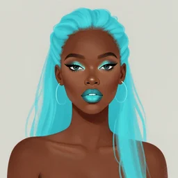 digital art cyanope black girl