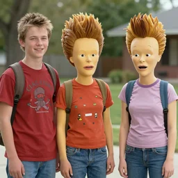 movie still of the teenage actors who play beavis and butthead