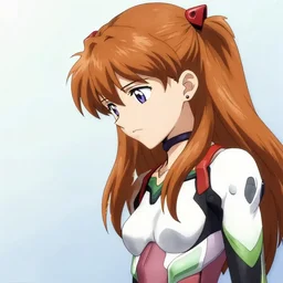 asuka looking down at shinji, evangelion scene, anime scene, condescending, anime, digital art