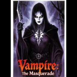 1990's movie poster for Vampire: the Masquerade, gothic horror, highly detailed by Drew Struzan